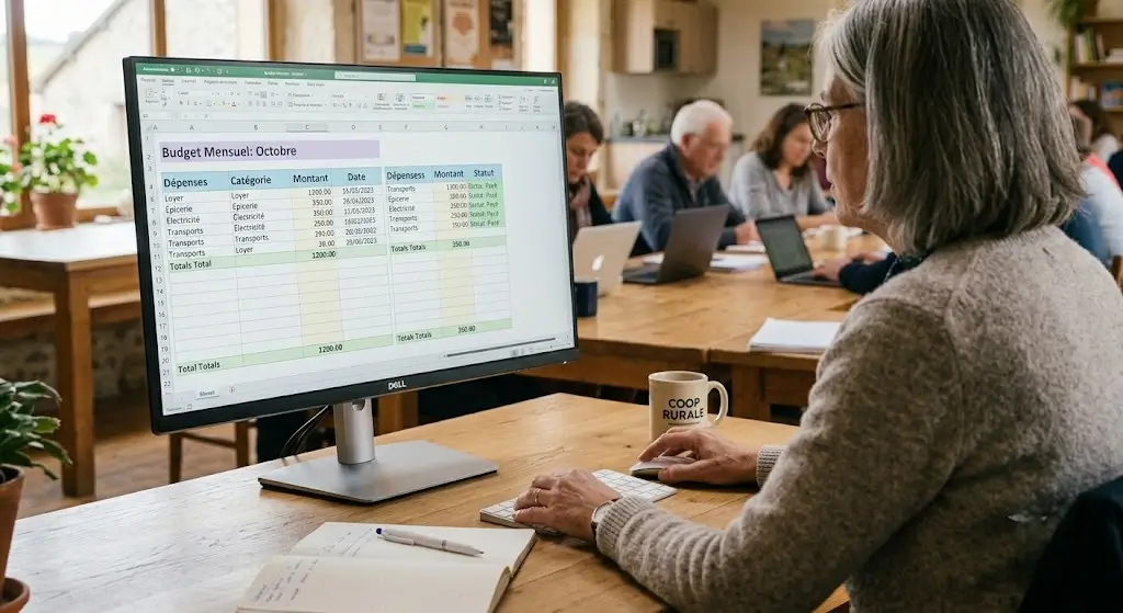 Apprentissage pratique du tableur Excel pour la gestion de données et la bureautique professionnelle.